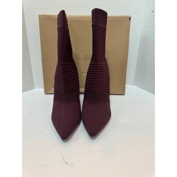 Steve Madden Women's Maxwelle Ankle Boot Burgundy size 10 new - Picture 6 of 10